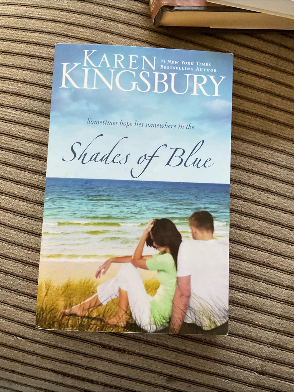 Karen Kingsbury "Shades of Blue" Paperback - Beach Cover, Blue & Green